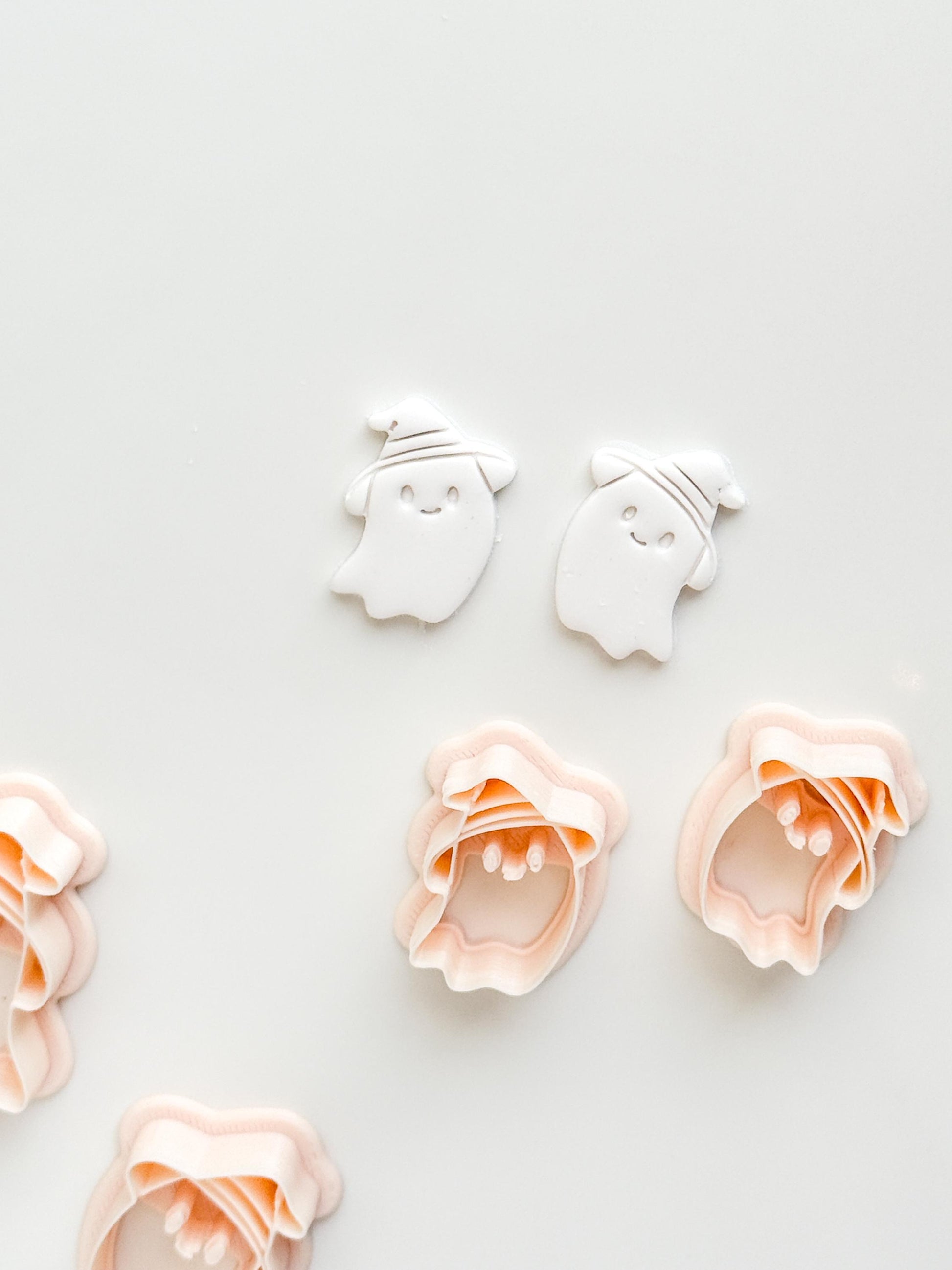 Witch Hat Ghost Cutter: Floating Spirit Silhouette for Polymer Clay