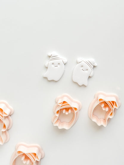 Witch Hat Ghost Cutter: Floating Spirit Silhouette for Polymer Clay