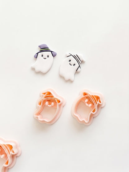 Witch Hat Ghost Cutter: Floating Spirit Silhouette for Polymer Clay