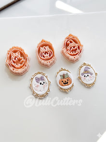 Haunted Cameo Cuties Cutter: Ghost, Pumpkin & Witch Portraits for Polymer Clay