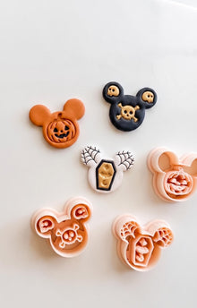Halloween Mouse Set Cutter: Coffin, Pumpkin and Skull Shapes for Polymer Clay