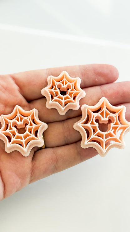 Mouse Web Cutter: Spider Web Halloween Shape for Polymer Clay