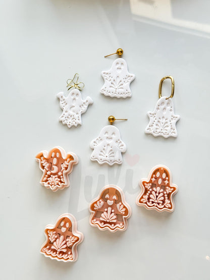 Haunted Folk Ghosts Cutters: Folk Art Spirit Shapes for Polymer Clay