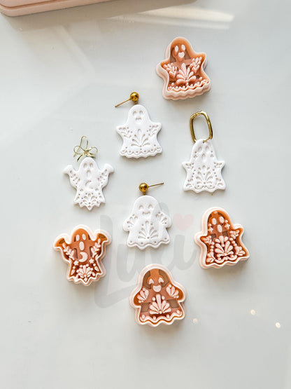 Haunted Folk Ghosts Cutters: Folk Art Spirit Shapes for Polymer Clay