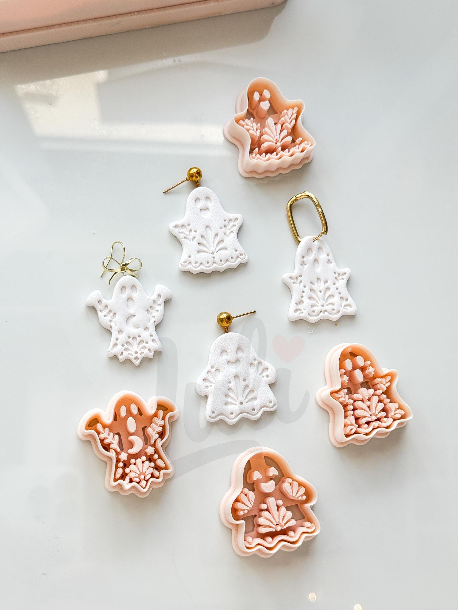 Haunted Folk Ghosts Cutters: Folk Art Spirit Shapes for Polymer Clay