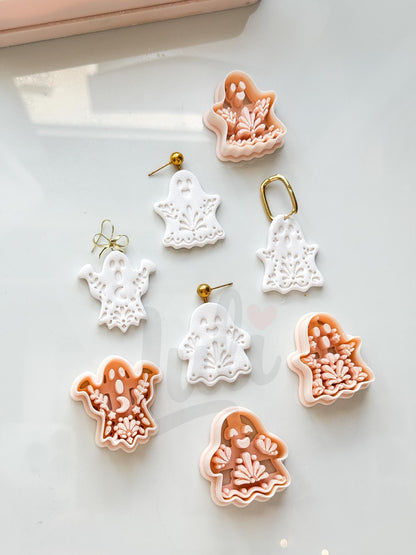Haunted Folk Ghosts Cutters: Folk Art Spirit Shapes for Polymer Clay