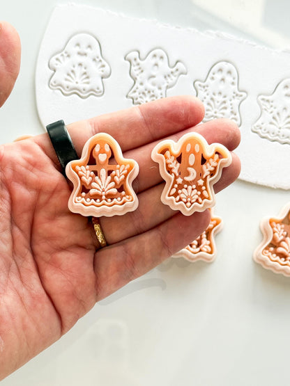 Haunted Folk Ghosts Cutters: Folk Art Spirit Shapes for Polymer Clay