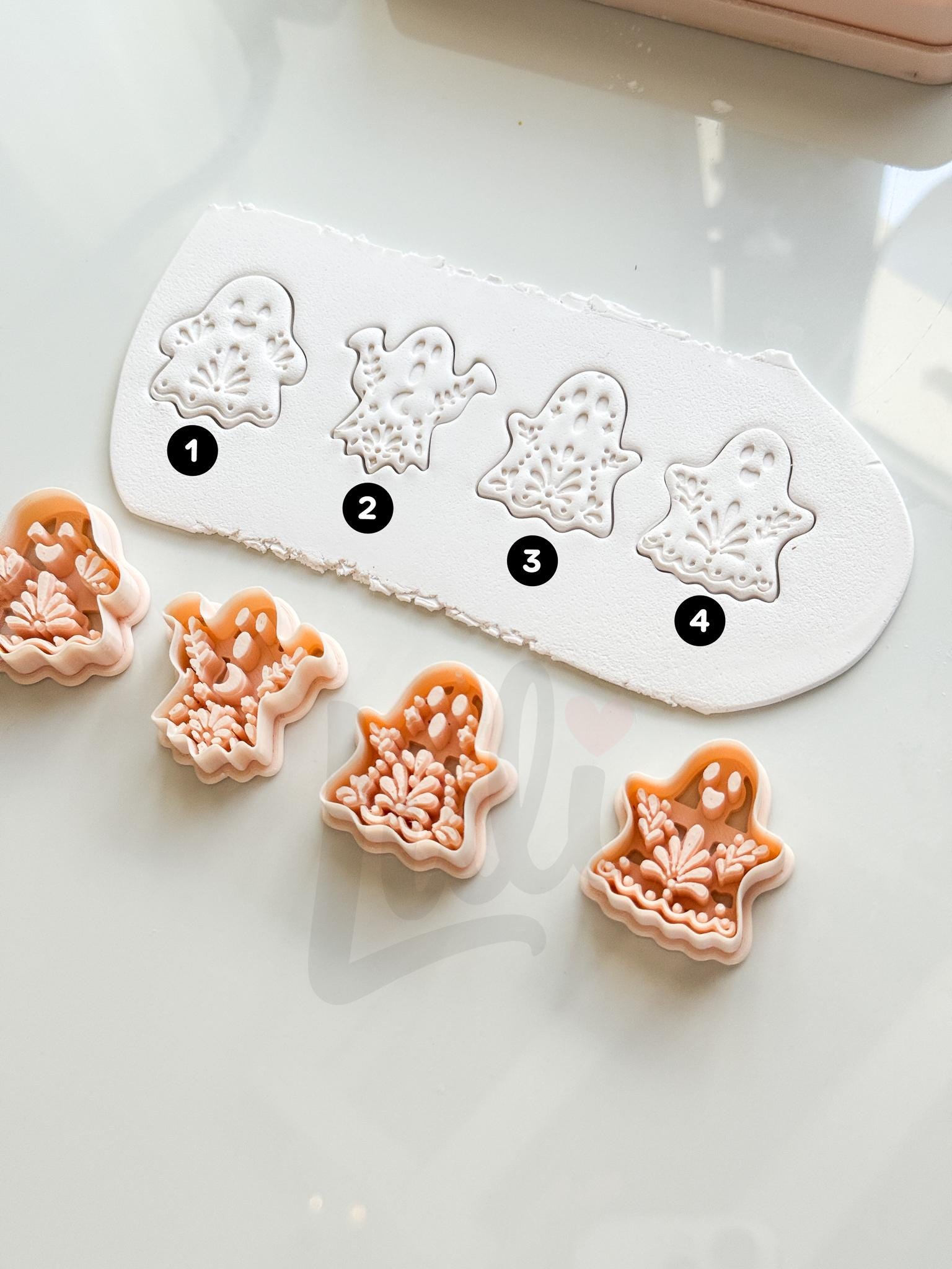 Haunted Folk Ghosts Cutters: Folk Art Spirit Shapes for Polymer Clay