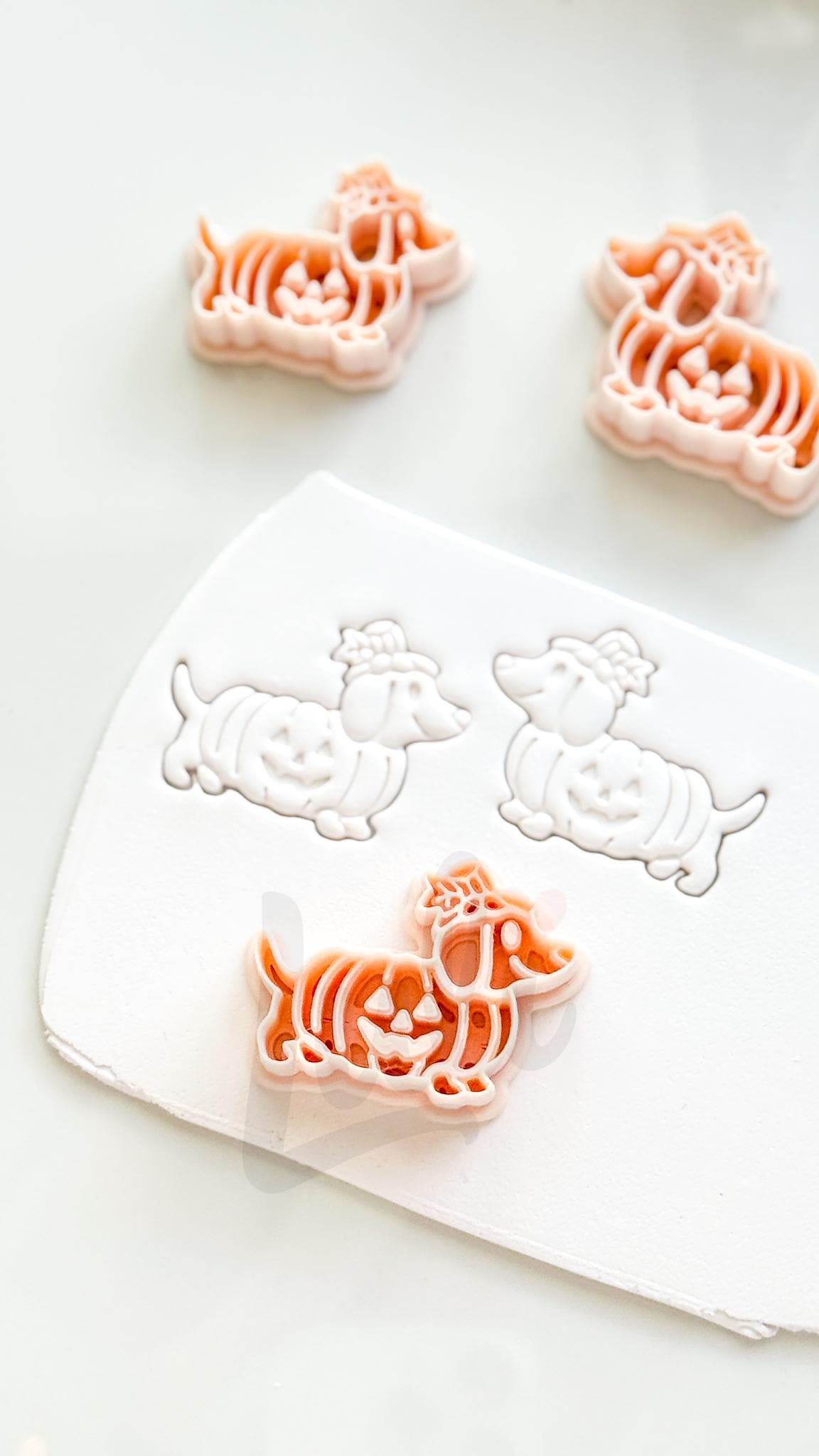 Spooky Sausage Pups Cutters: Halloween Dachshund Shapes for Polymer Clay