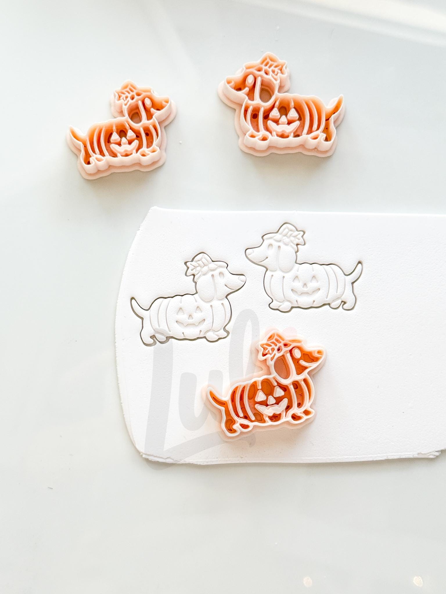 Spooky Sausage Pups Cutters: Halloween Dachshund Shapes for Polymer Clay