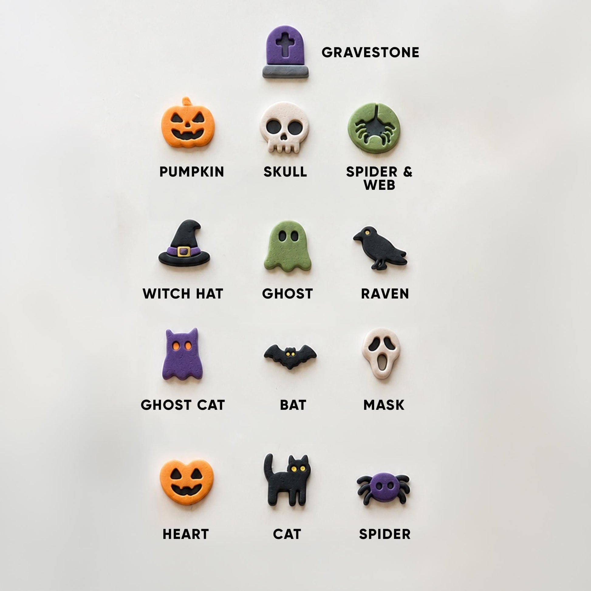 Halloween Stud Set Cutter: Spooky Mini Earring Shapes for Polymer Clay