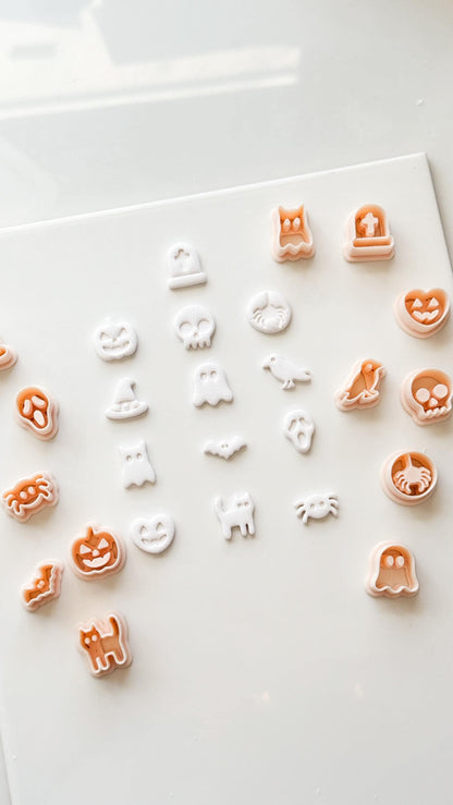 Halloween Stud Set Cutter: Spooky Mini Earring Shapes for Polymer Clay
