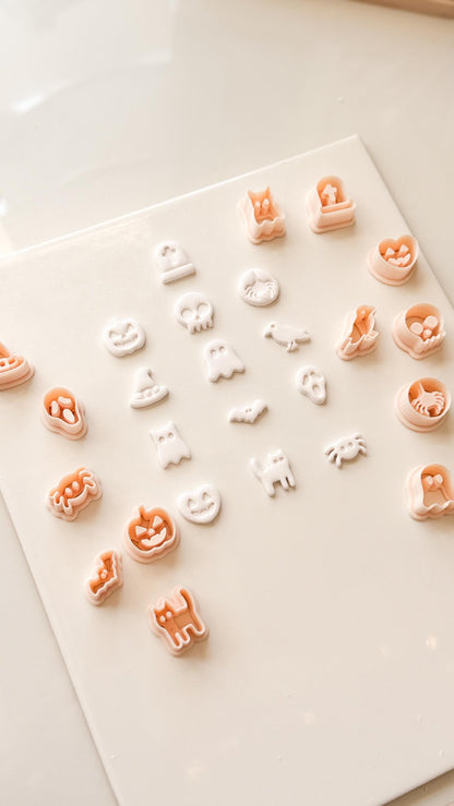 Halloween Stud Set Cutter: Spooky Mini Earring Shapes for Polymer Clay