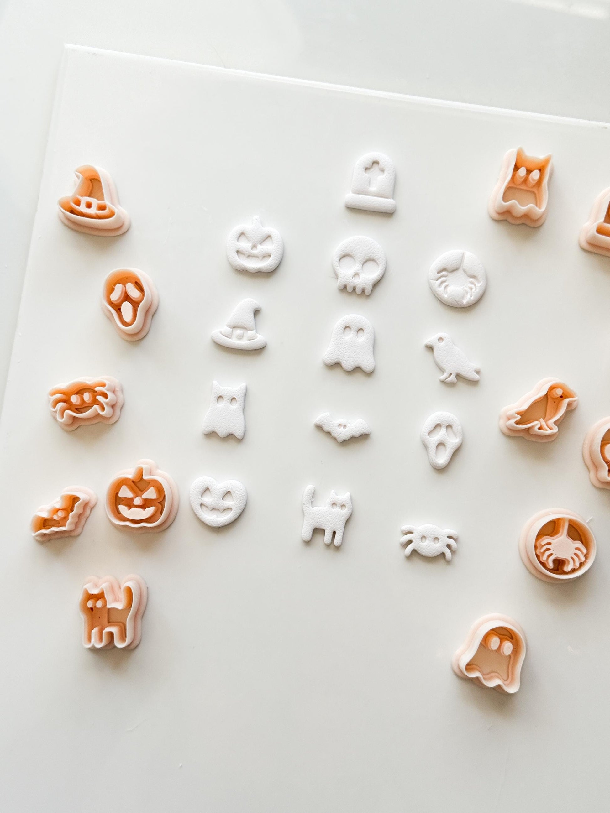 Halloween Stud Set Cutter: Spooky Mini Earring Shapes for Polymer Clay