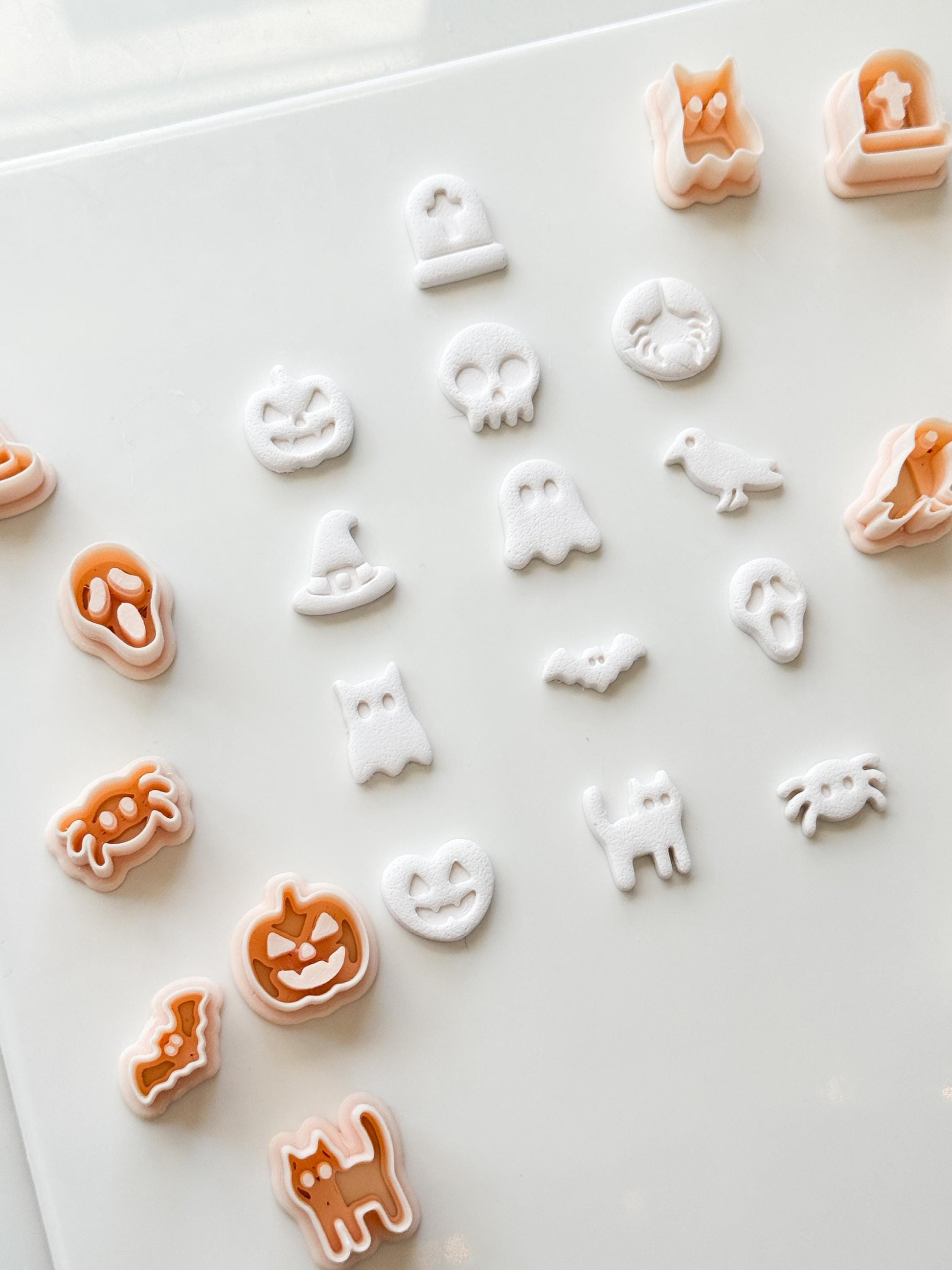Halloween Stud Set Cutter: Spooky Mini Earring Shapes for Polymer Clay