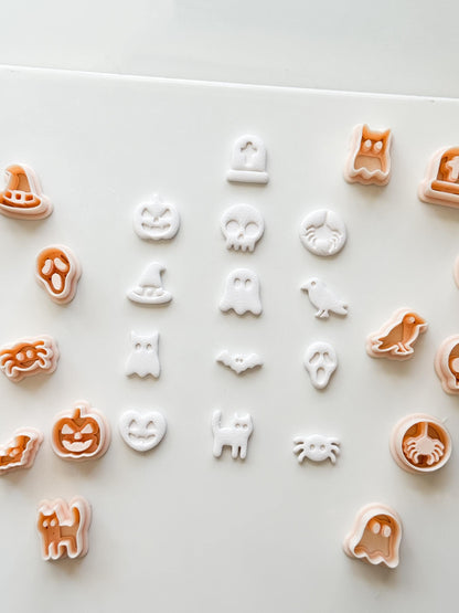 Halloween Stud Set Cutter: Spooky Mini Earring Shapes for Polymer Clay