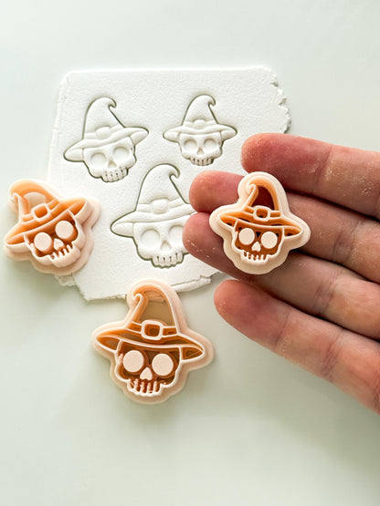 Magic Hat Skull Cutter: Witch Head Shape for Polymer Clay