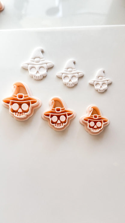 Magic Hat Skull Cutter: Witch Head Shape for Polymer Clay
