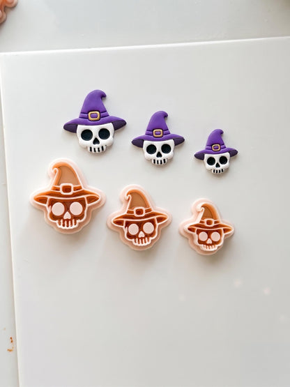 Magic Hat Skull Cutter: Witch Head Shape for Polymer Clay