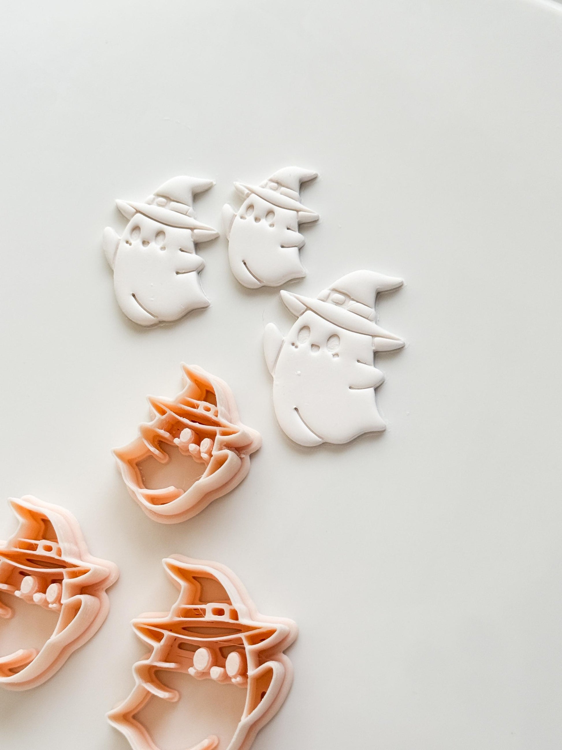 Witchy Boo Cutter: Hat Wearing Spirit Shape for Polymer Clay
