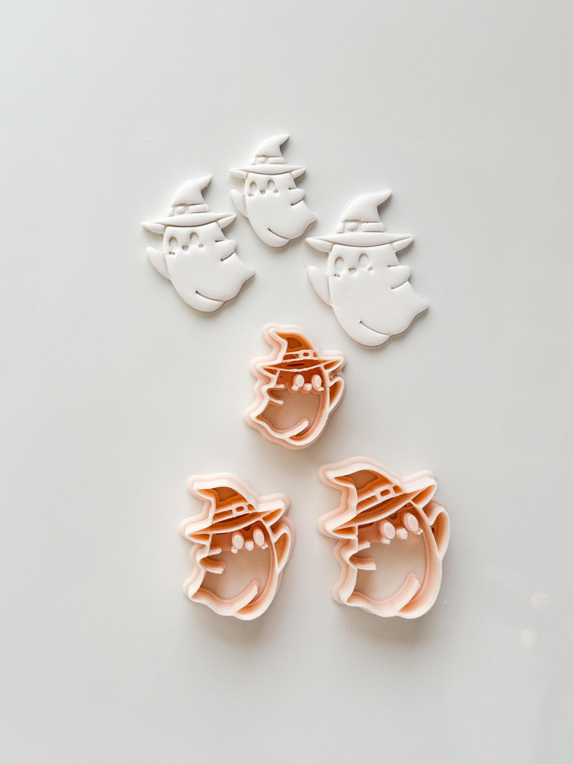 Witchy Boo Cutter: Hat Wearing Spirit Shape for Polymer Clay