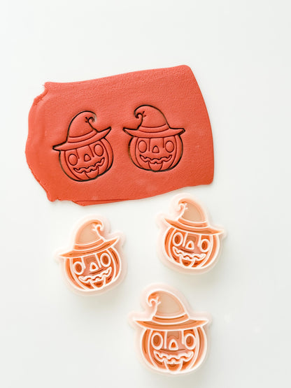 Witchy Jack Cutter: Pumpkin Wearing Hat Shape for Polymer Clay