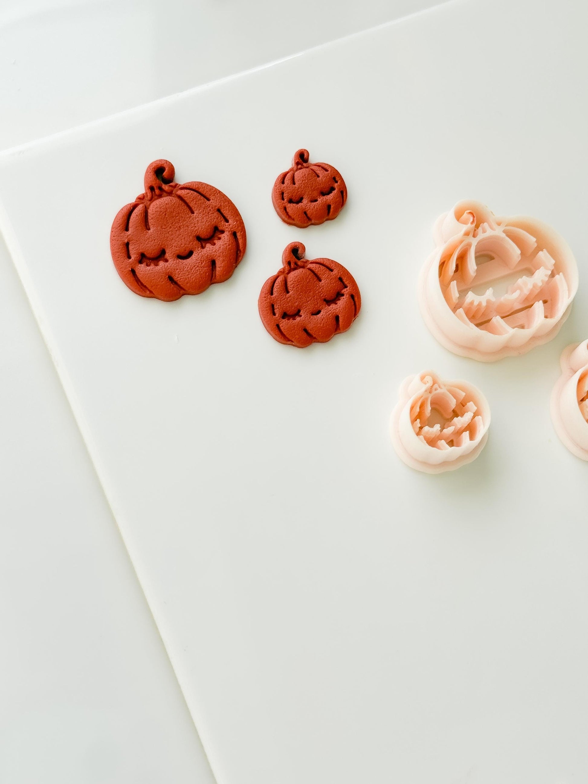 Dreamy Pumpkin Cutter: Sleepy Jack O Lantern Shape for Polymer Clay
