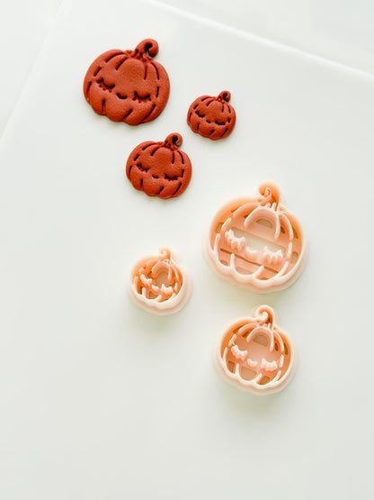 Dreamy Pumpkin Cutter: Sleepy Jack O Lantern Shape for Polymer Clay
