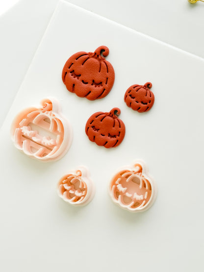 Dreamy Pumpkin Cutter: Sleepy Jack O Lantern Shape for Polymer Clay