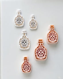 Folk Skull Potion Cutter: Floral Skull Bottle Dangle Shape for Polymer Clay