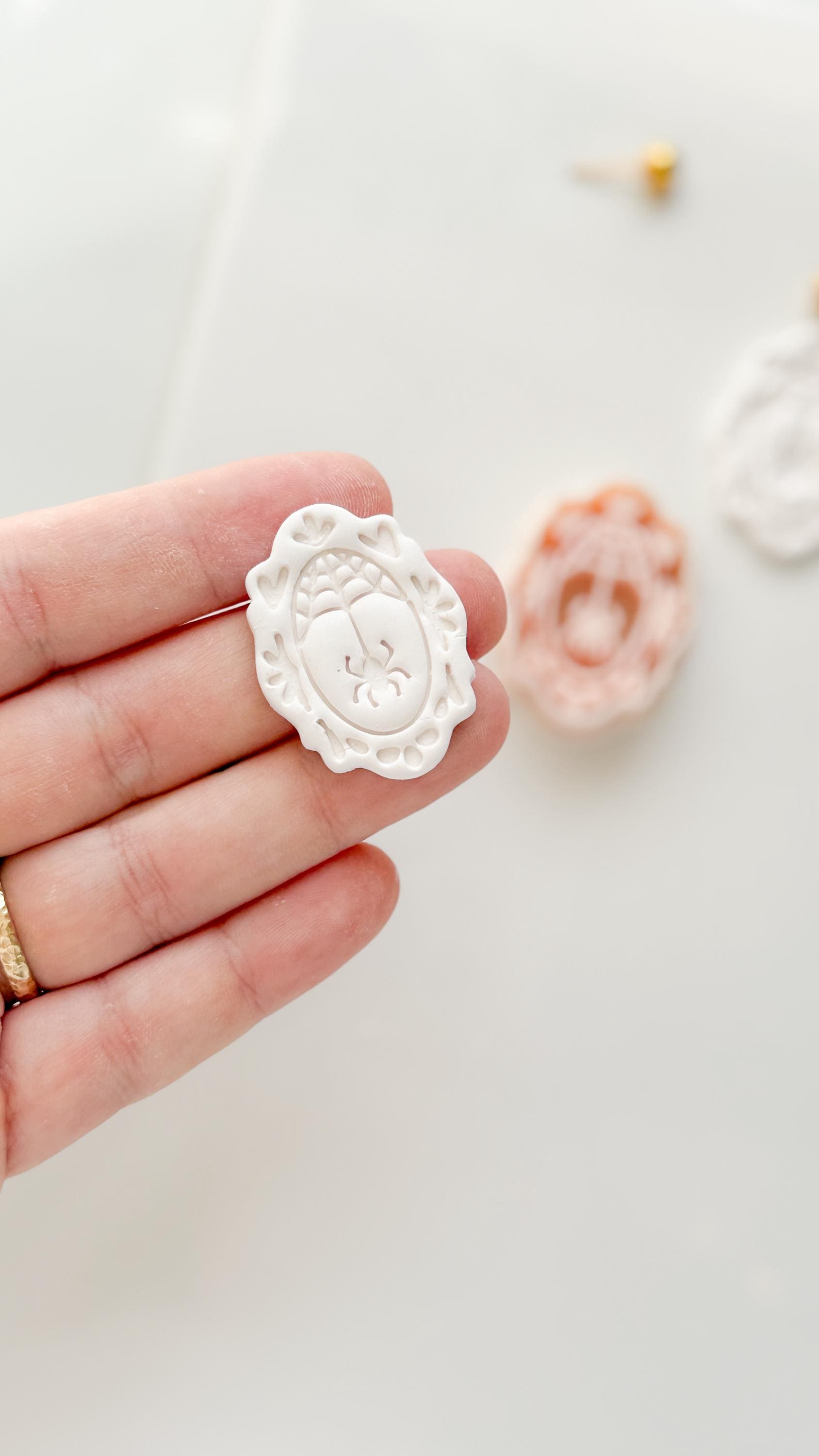 Ghost Web Cutter: Spiderweb Ghost Dangle Shape for Polymer Clay