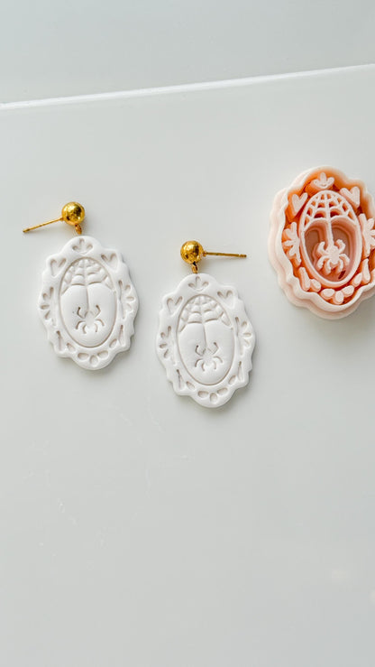 Ghost Web Cutter: Spiderweb Ghost Dangle Shape for Polymer Clay