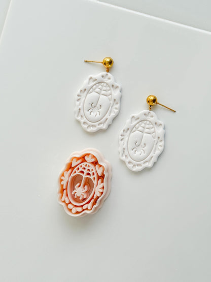 Ghost Web Cutter: Spiderweb Ghost Dangle Shape for Polymer Clay