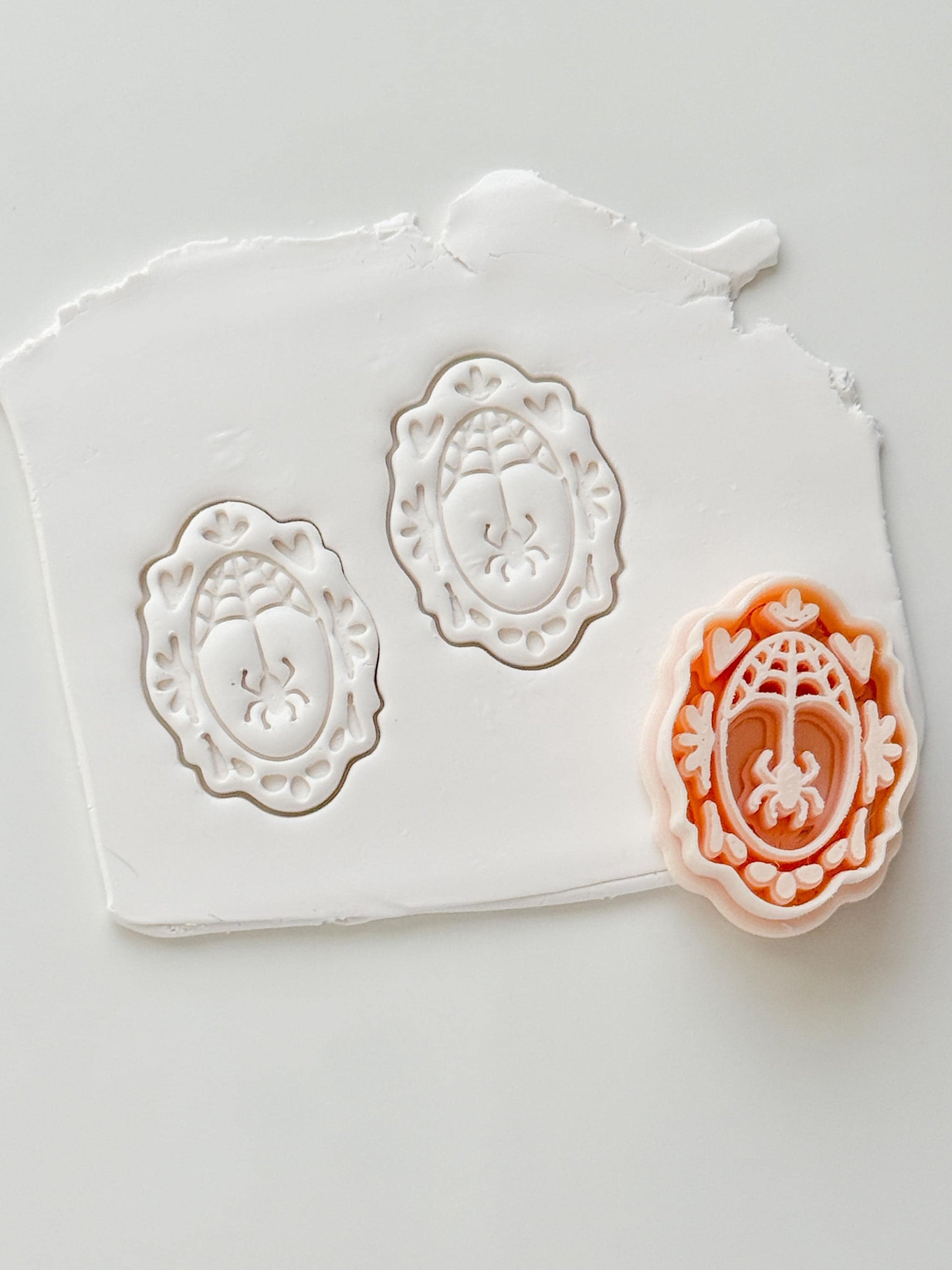 Ghost Web Cutter: Spiderweb Ghost Dangle Shape for Polymer Clay