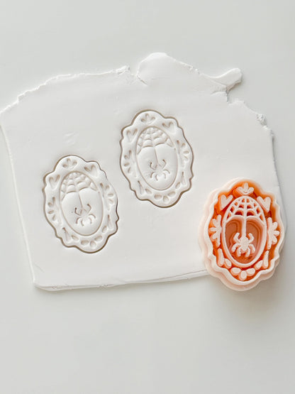 Ghost Web Cutter: Spiderweb Ghost Dangle Shape for Polymer Clay