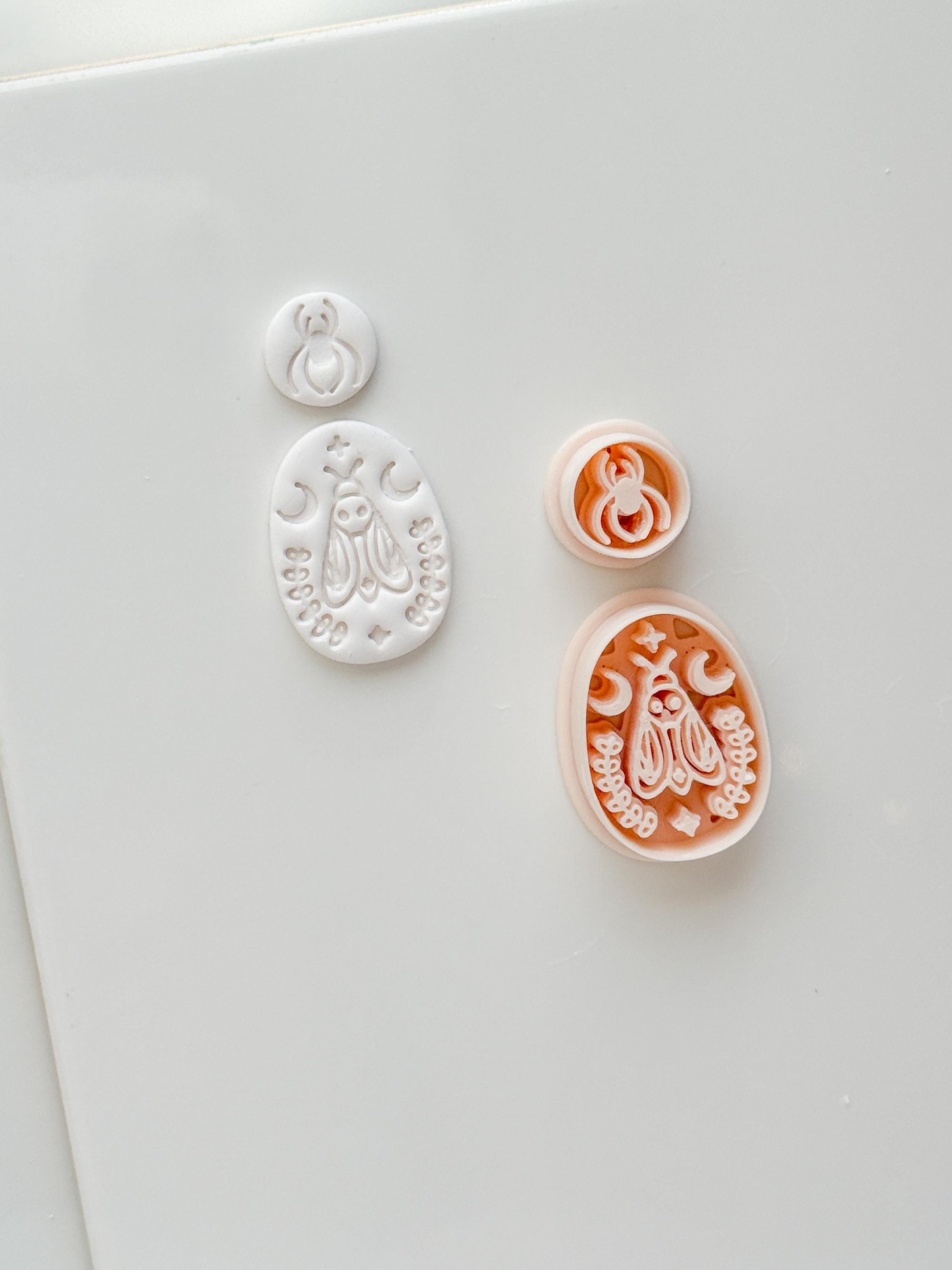 Little Web & Moon Moth Cutter: Celestial Moth Dangle for Polymer Clay