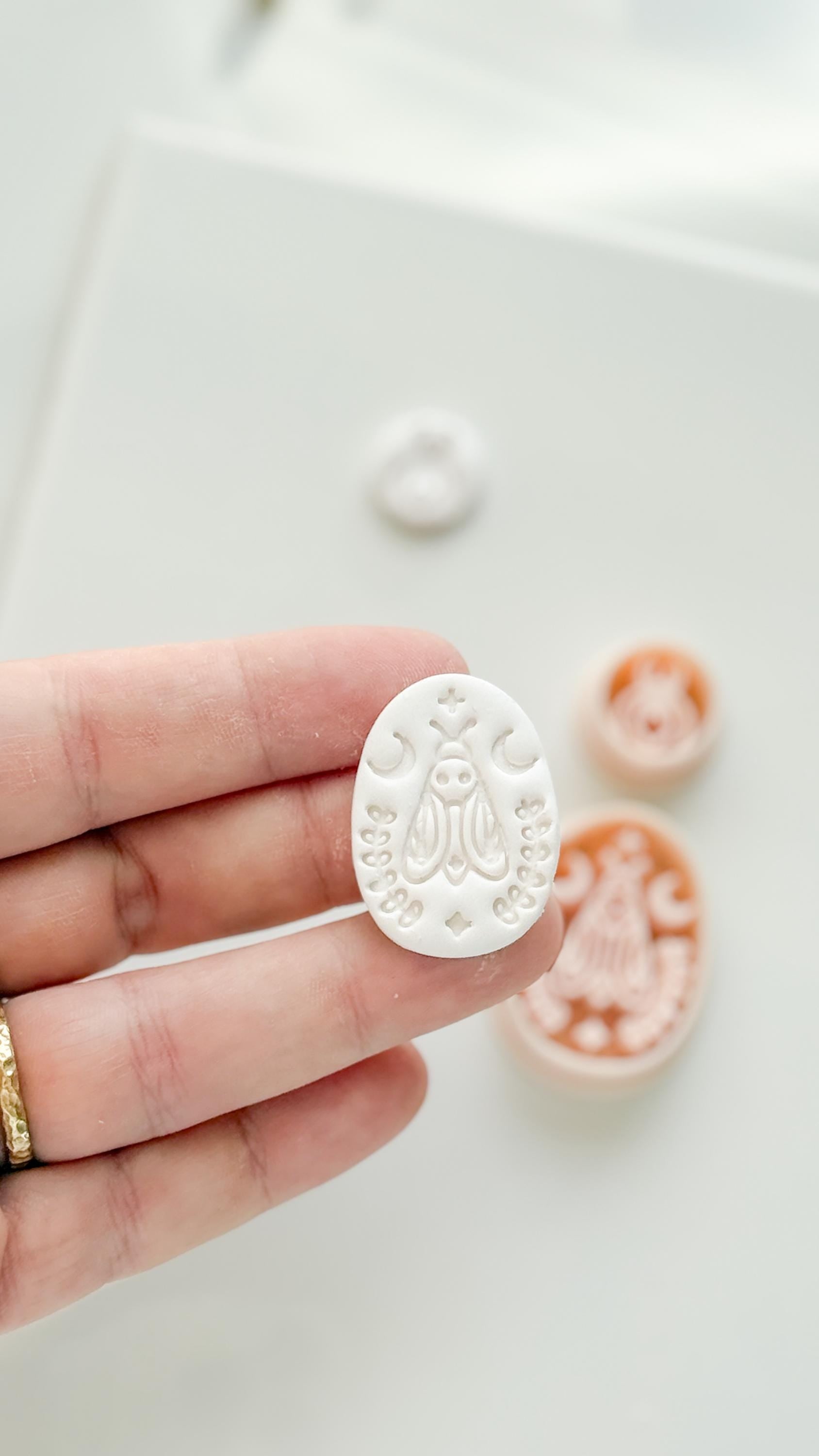 Little Web & Moon Moth Cutter: Celestial Moth Dangle for Polymer Clay