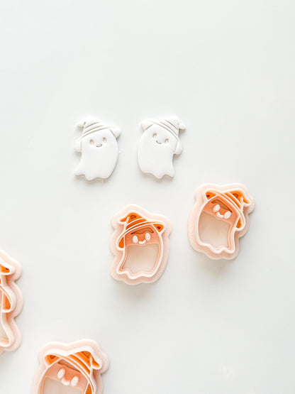 Witch Hat Ghost Cutter: Floating Spirit Silhouette for Polymer Clay