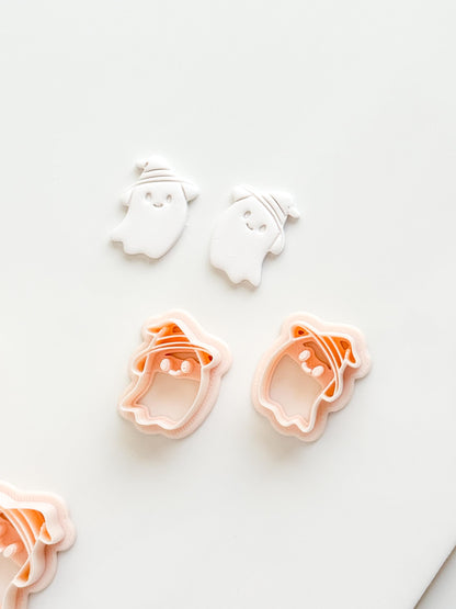 Witch Hat Ghost Cutter: Floating Spirit Silhouette for Polymer Clay
