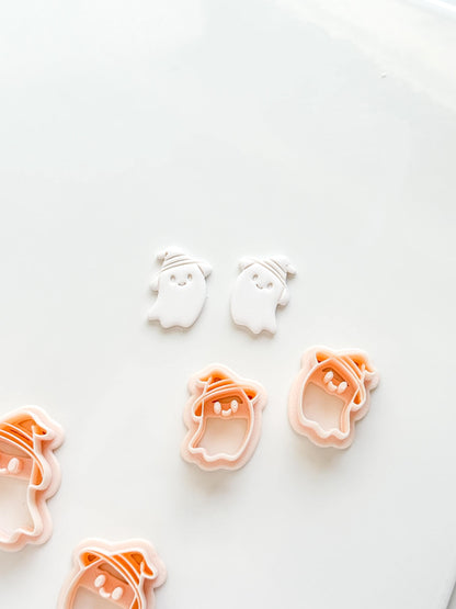 Witch Hat Ghost Cutter: Floating Spirit Silhouette for Polymer Clay