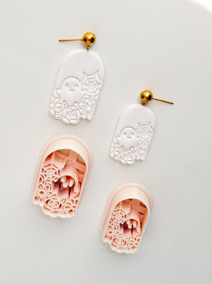 Ghostie Bloom Cutter: Floral Ghost Window Dangle for Polymer Clay