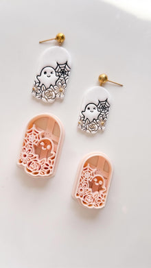 Ghostie Bloom Cutter: Floral Ghost Window Dangle for Polymer Clay