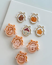Autumn Bow Charms Cutter: Fall Cameo Earring Shapes for Polymer Clay