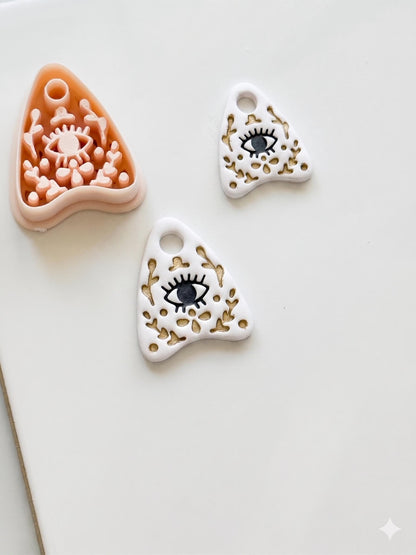 Ouija Eye Planchette Cutter: Mystic Talking Board Shape for Polymer Clay