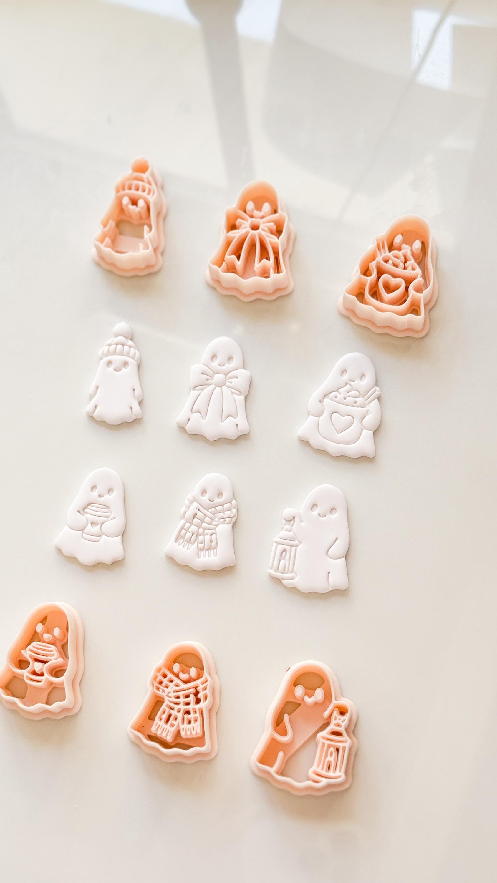 Boo Set Cutter: Cozy Halloween Ghost Collection for Polymer Clay