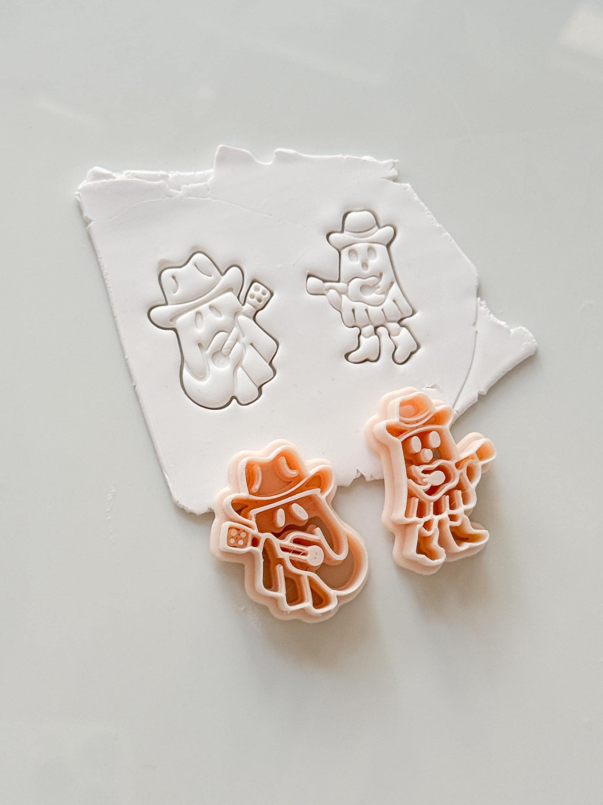Guitarist Ghost Cutter: Musical Halloween Character for Polymer Clay