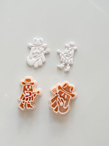 Guitarist Ghost Cutter: Musical Halloween Character for Polymer Clay