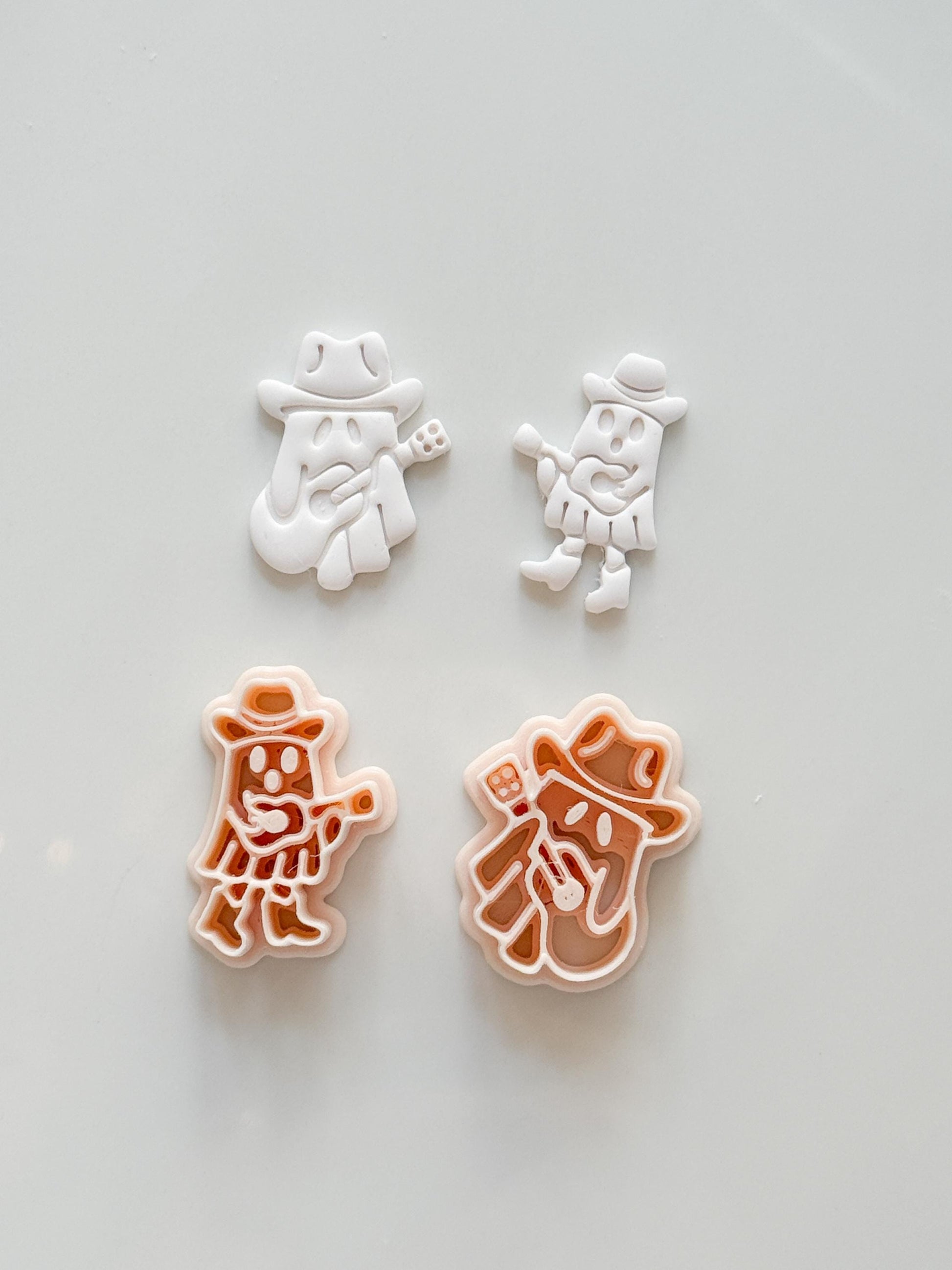Guitarist Ghost Cutter: Musical Halloween Character for Polymer Clay