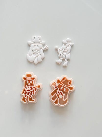 Guitarist Ghost Cutter: Musical Halloween Character for Polymer Clay