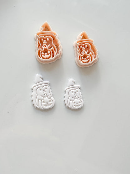 Witch Hedgehog Cutter: Pumpkin Halloween Character for Polymer Clay